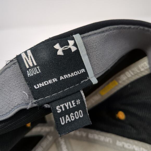 B Logo Adult Fitted Baseball Cap Multicolor M Embroidered 6 Panel Under Armour - Picture 9 of 10